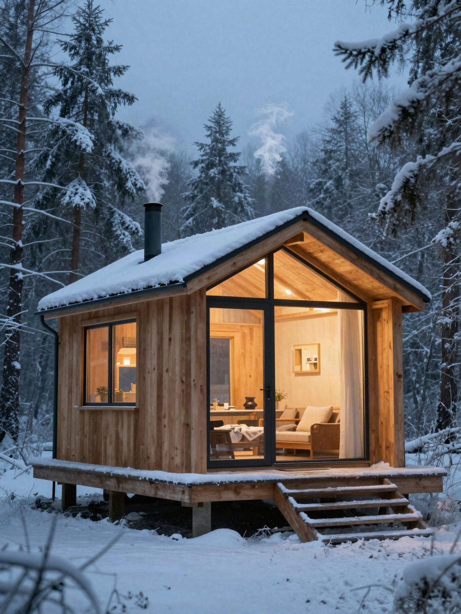 Tiny House im Schnee