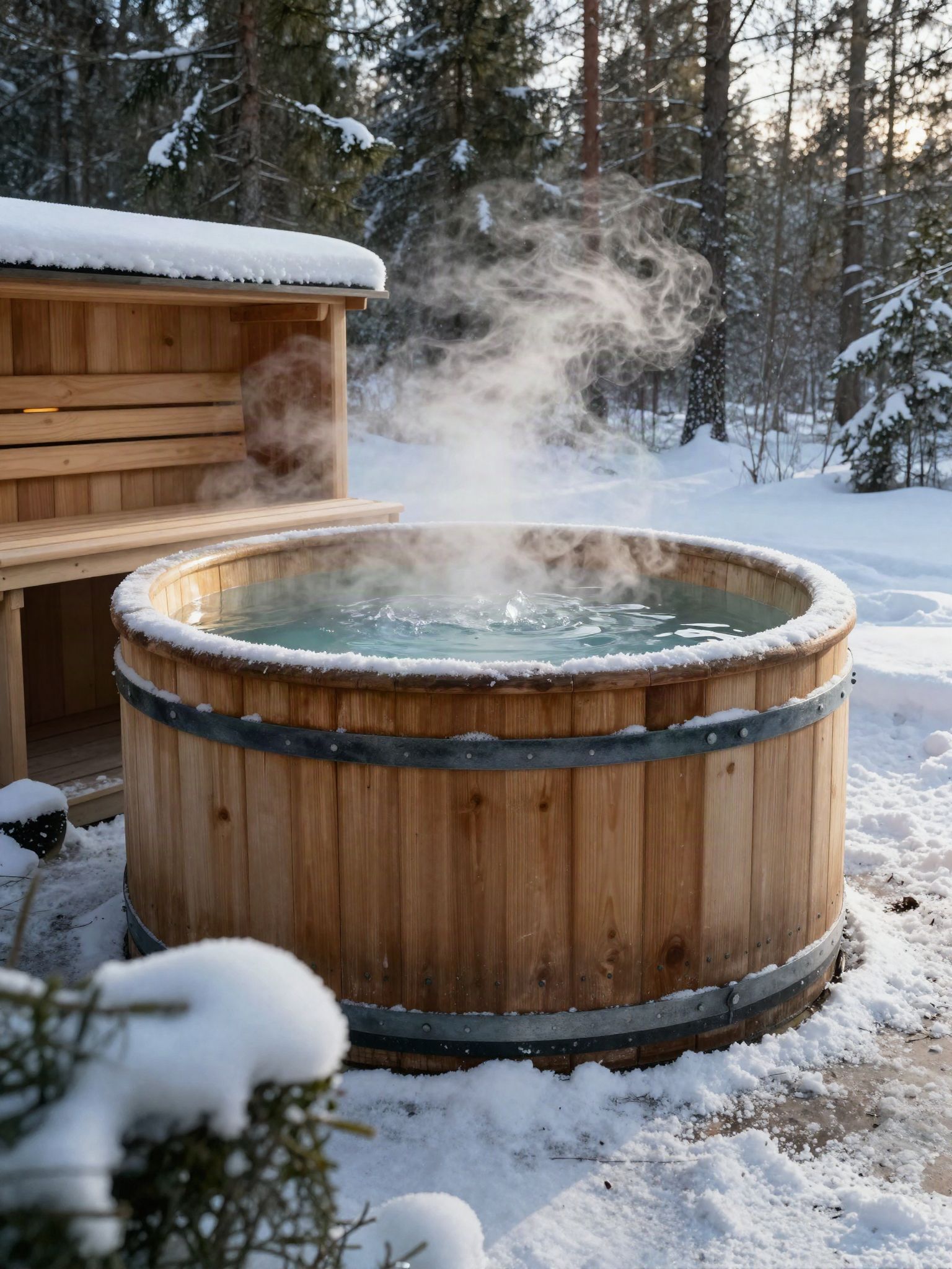 Whirlpool im Schnee